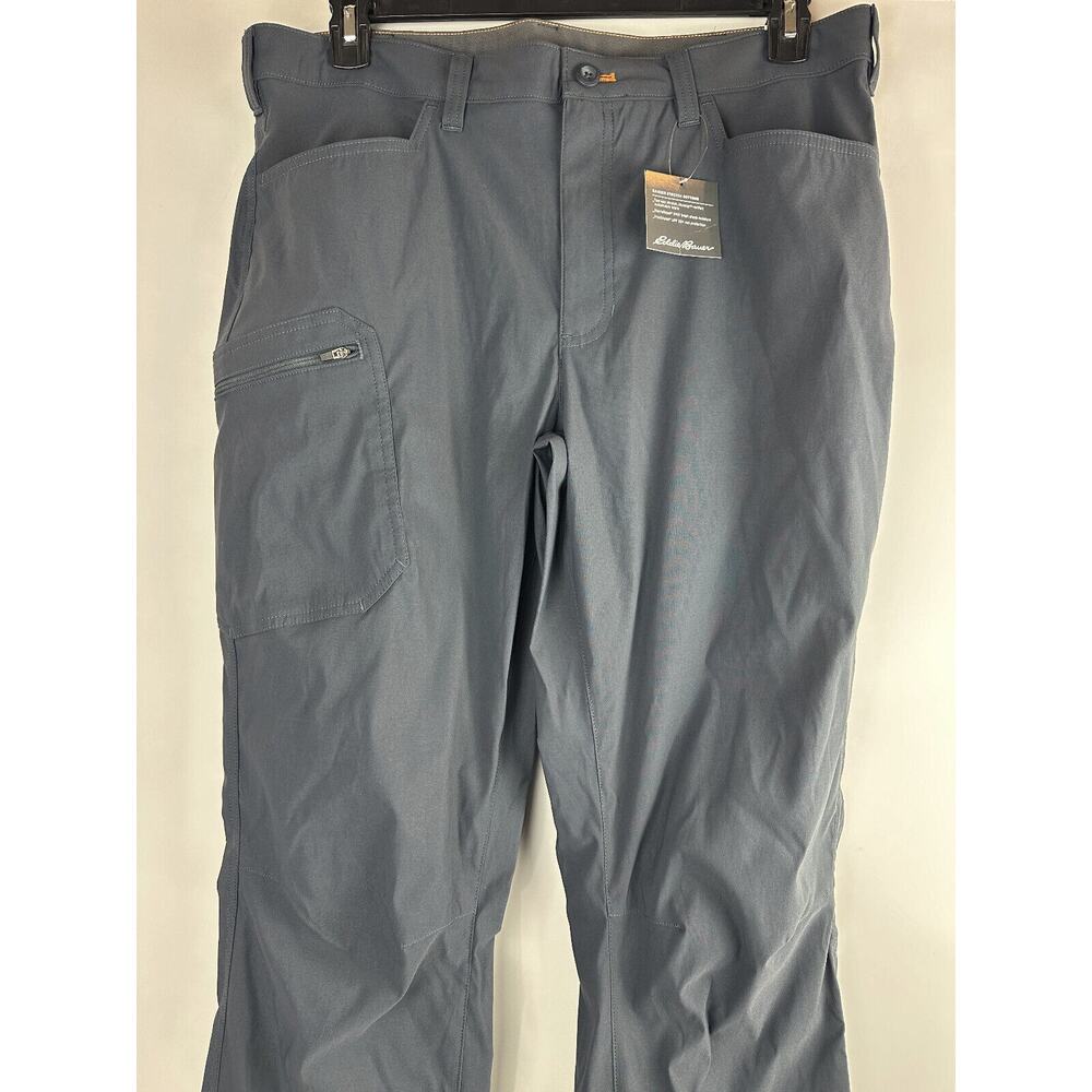 NWT Eddie Bauer Rainier Pants Storm Blue Gray UPF 50 Active Stretch Mens 36 x 30 - Picture 4 of 10